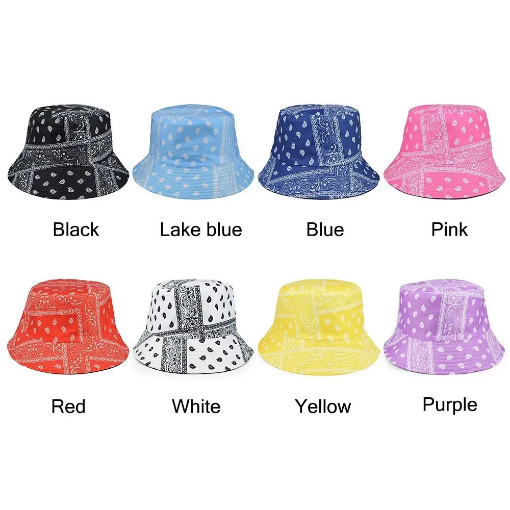 Unisex Cashew Flowers Fishing Panama Hat Summer Sun Caps Double-Sided Bucket Hat Fisherman Cap Fishing