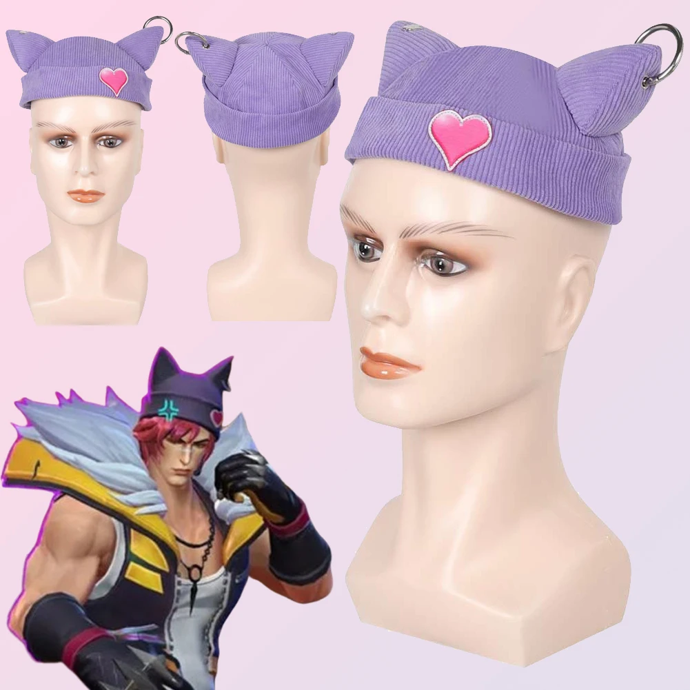 Heartsteel Sett Cosplay gioco di ruolo Beanie Cap Hat copricapo gioco LoL Costume accessorio fantasia Dress Up Party puntelli Decor