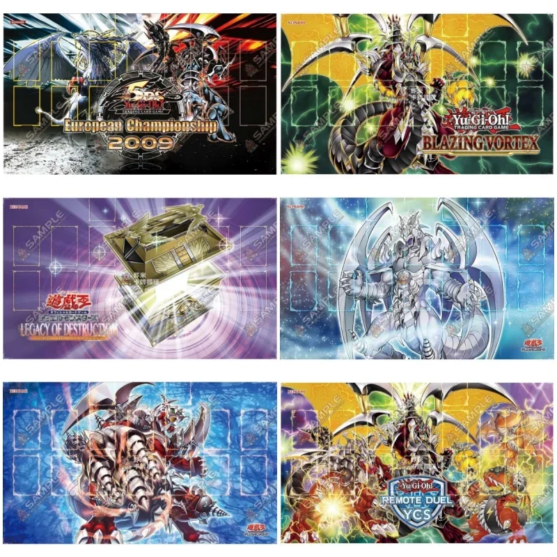 Yu-Gi-Oh! Card Pad Armed Dragon Thunder Lv10 Shining Sarcophagus Diy Rubber Battle Mat Anime Action Toy Figures Gifts for Friend