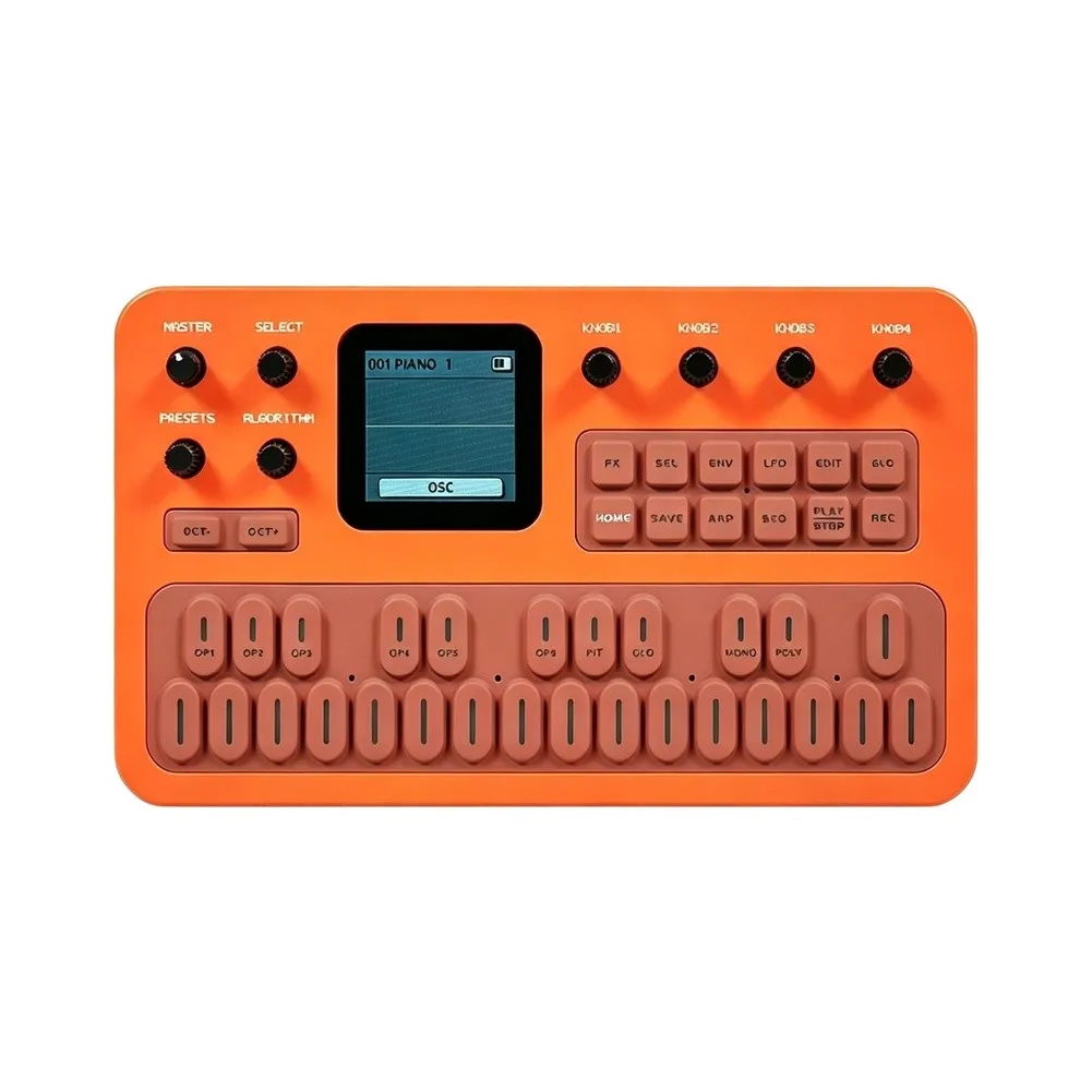 FM1 Tragbarer FM-Synthesizer, 27-Tasten-Mini-Synth, 12-Phonik, mit MIDI-Anschluss für Musikproduktion, Taschen-Keyboard-Instrument – Detail 6