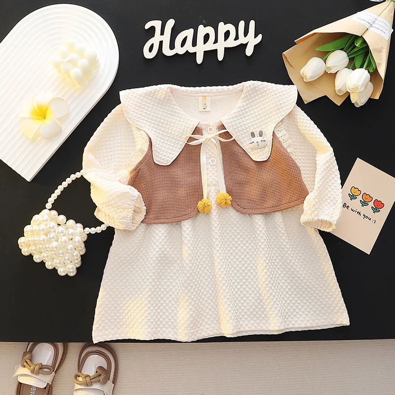 

Girls Dresses Spring Summer 2024 Children Cotton Princess Dress For Baby Party Clothes Toddler Fashion Costume Dress Kids 4 Year
