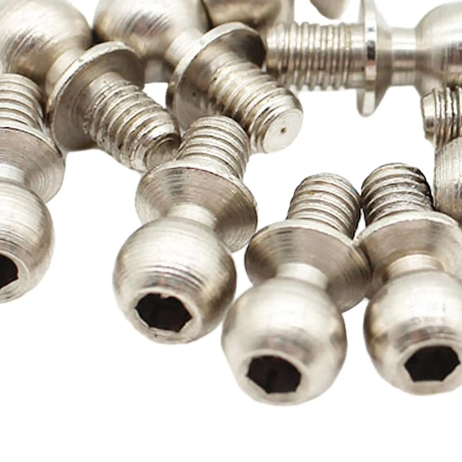 10 Pieces RC Car Ball Head Screws Durable Spherical Bolts for Wltoys 144001 144002 144010 124010 124008 124007 124016 1:14