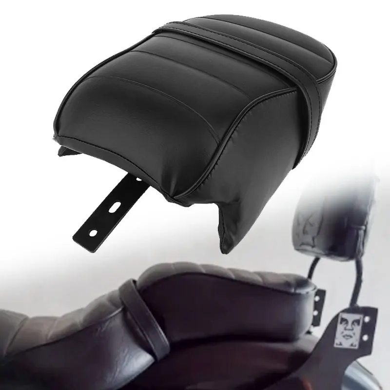 Motorcycle Black PU Leather Rear Passenger Seat Pillion Cushion For Harley Sportster Iron 883 XL883N 2016-2022