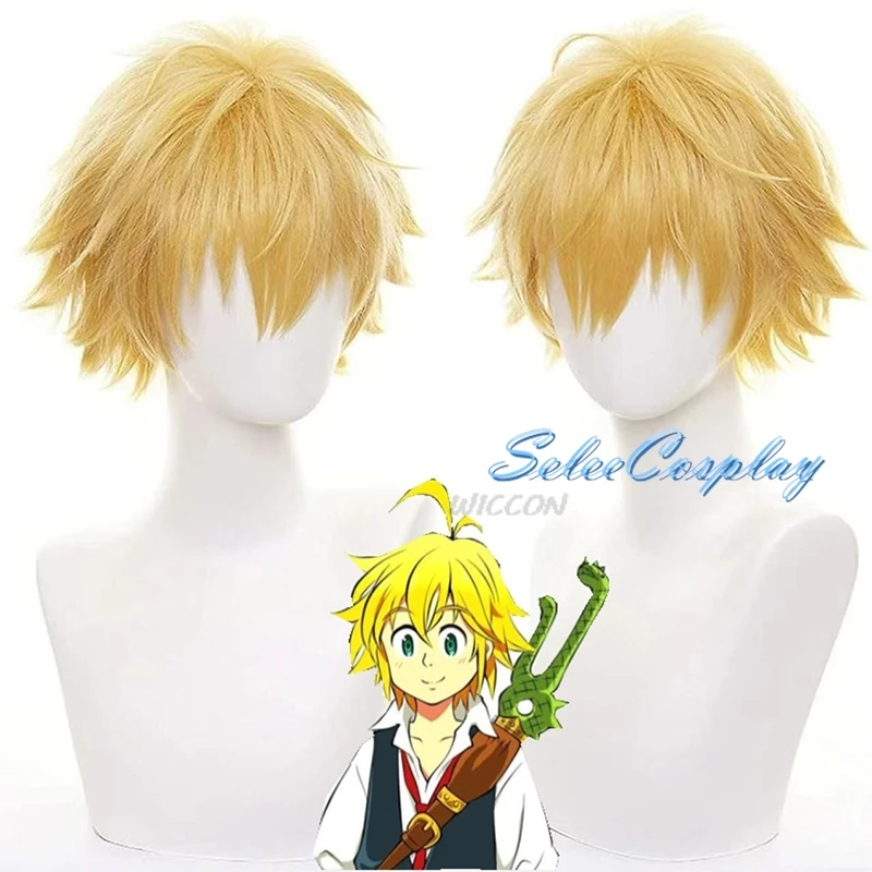 Anime Seven Deadly Sin Cosplay Meliodas Costume Dragon\'s Sin of Wrath Set Synthetic Wigs Halloween Costumes for Men Women