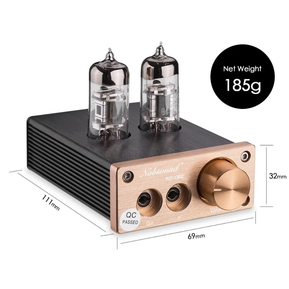 Nobsound Lastest 6J3 Vacuum Tube Integrated Amplifier Mini Audio HiFi Stereo Headphone Earset Amp Free Shipping