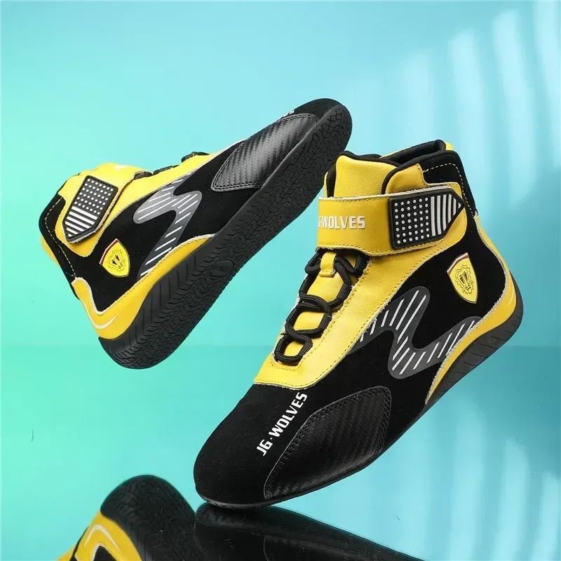 Anti-Slip Racing Shoes for Adult Genuine Leather Motocross Boots Flame Retardant Off-road Motorcycle Footwear Botas Para Moto