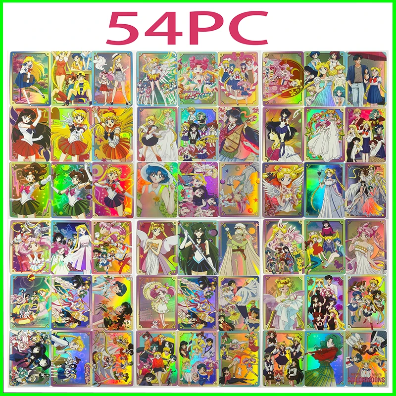 Karta Żony Karta Kolekcjonerska Gra dla Chłopca Zabawka Gra Planszowa Prezent Urodzinowy DIY Anime Księżniczka Serenity Hino Rei Premium Glitter Card 54 szt.