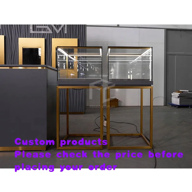 custom.High End Window Jewellery Display Shop Glass Jewelry Showcase Full View Jewellery Display up