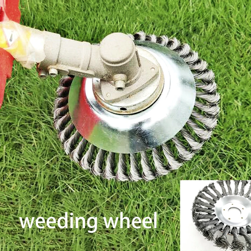 200mm/8 Inch Steel Wire Trimmer Head Grass Brush Cutter Dust Removal Weeding Plate Gearbox Fixing Kit for Lawnmower
