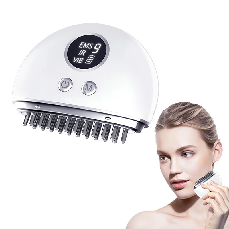 

EMS Micro-current Dredge Meridian Massage Brush Electric Massager Vibration Facial Scraping Pain Relief Body Massager Comb