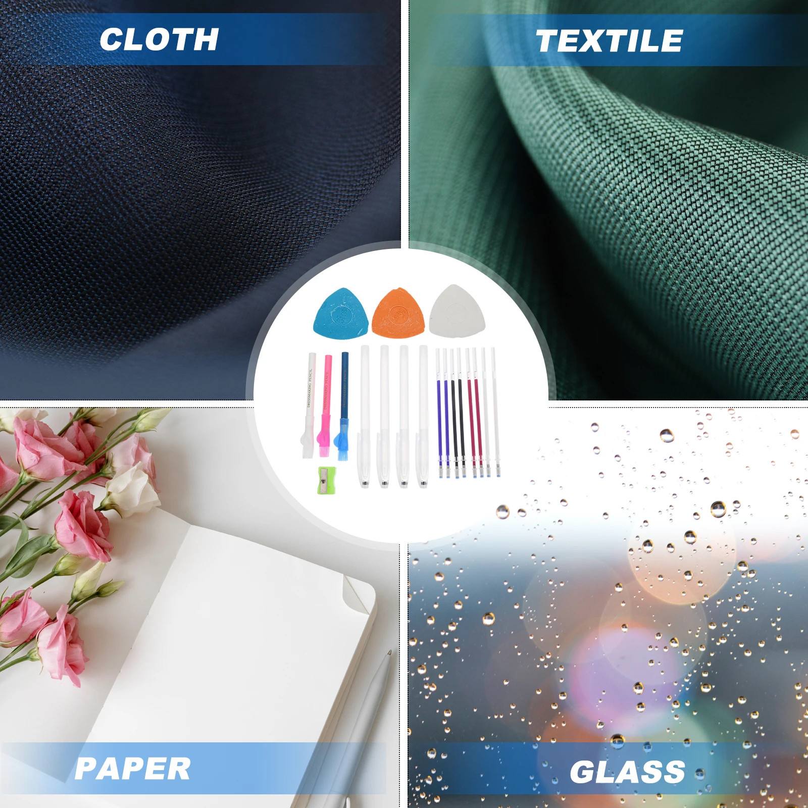 

Треугольный портной мел-карандаш для шитья, набор маркировочных ручек для кравчивы, инструмент «сделай сам», исчезающий маркер с кистью, легко стирается