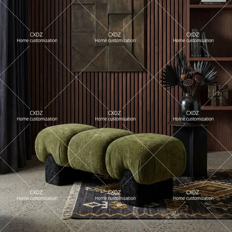 Light Luxury Sofa Bench Bedroom Bedside Stool Living Room Footrest Pier Clothing Store Cloakroom Shoe Changing Stool