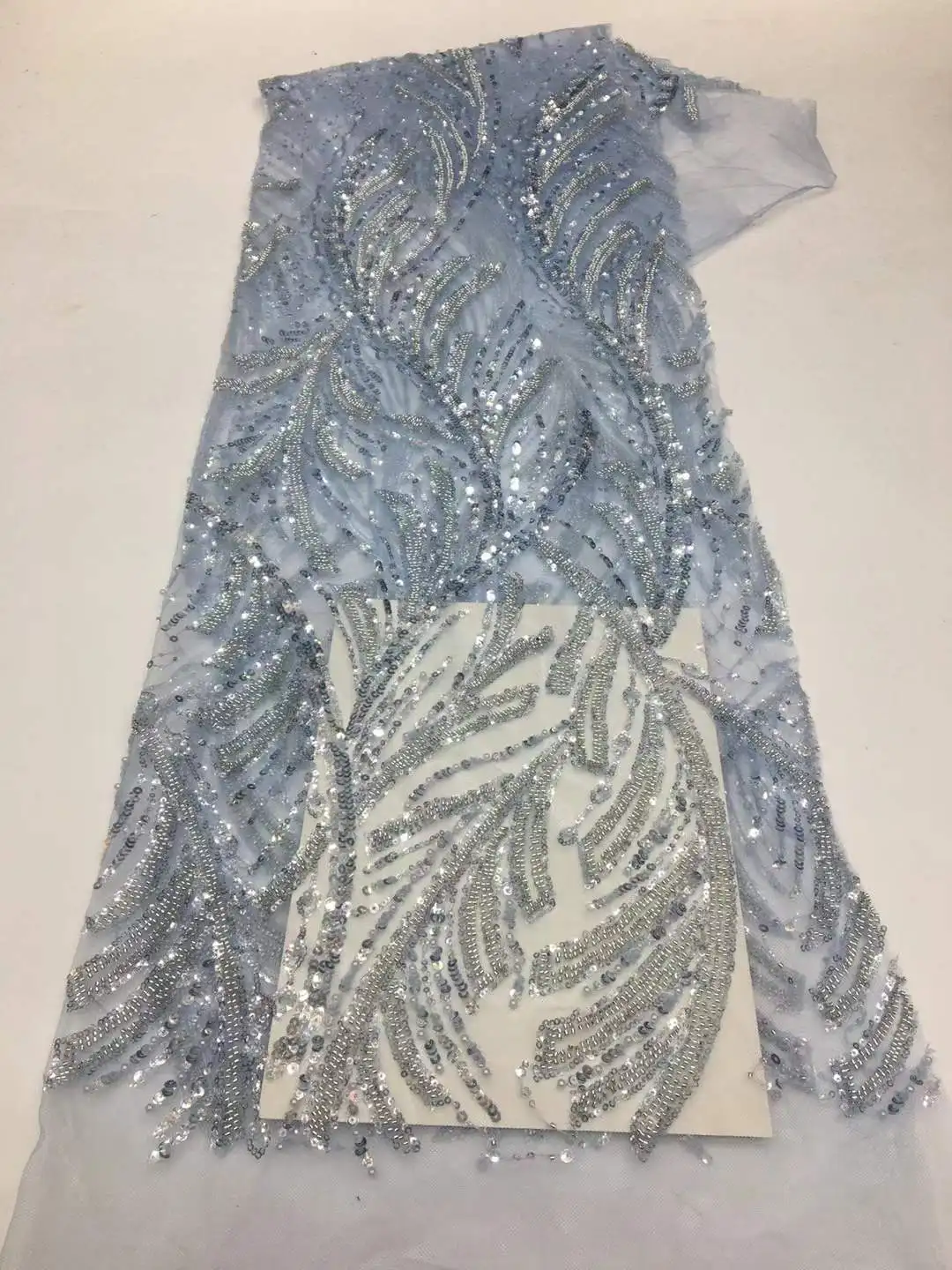 최신 도착 프랑스어 무거운 구슬 장식 조각 레이스 패브릭 2025 신부 결혼식을위한 고품질 나이지리아 아프리카 얇은 명주 그물 패브릭