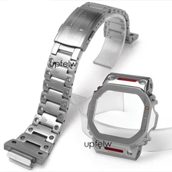 Mech Style Titanium DW5600E GWB5600 GMW-B5000 DW5600HR G5600E Metal Bezel Strap for GWM5610  Case GLX5600