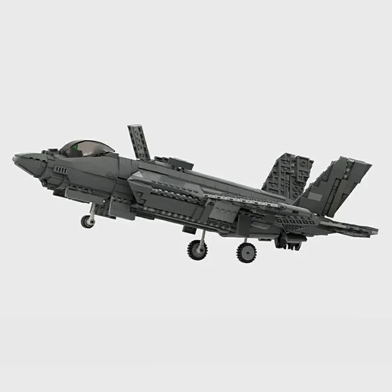 Bloques de construcción Moc modelo militar F-35 B variante relámpago II lutador tecnología bloques regalos juguetes para niños DIY conjunto de montaje