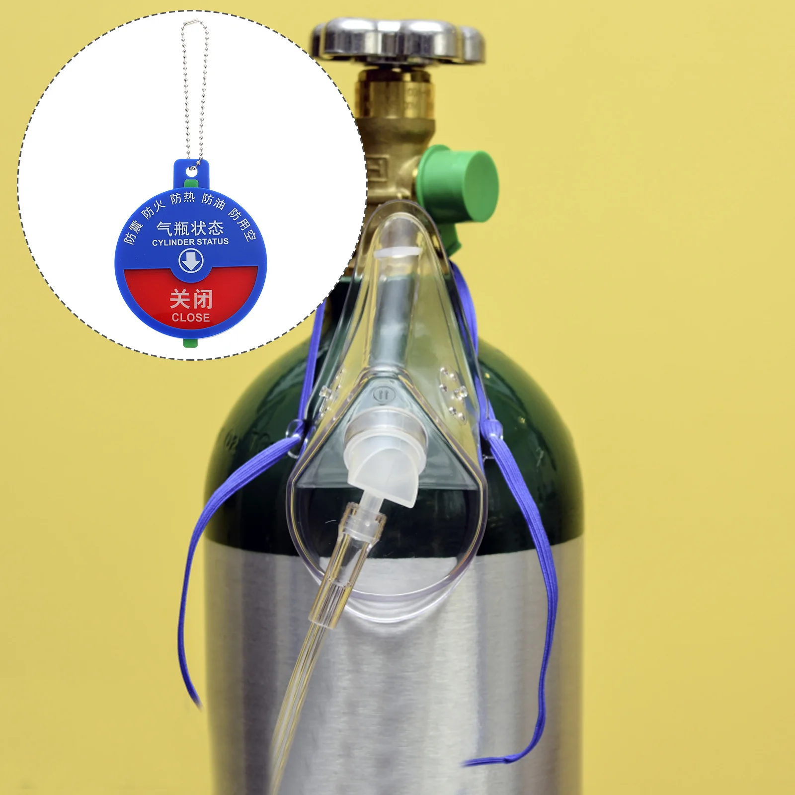 

Oxygen Cylinder Status Tag Hospital Grade Material Simple Design Excellent Workmanship Tracking Cylinder Status Tag
