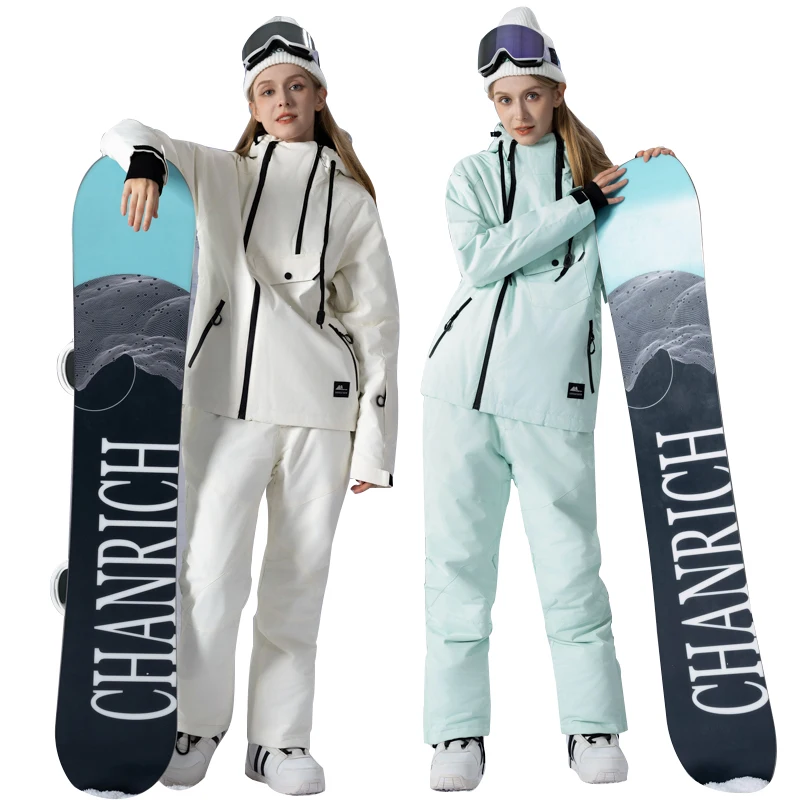 Winter Hooded Jacket Pants Women Skiing Sets Outdoor Mountain Sport Man Snowbord Suit Heated Cross-country Female Snow Costumes