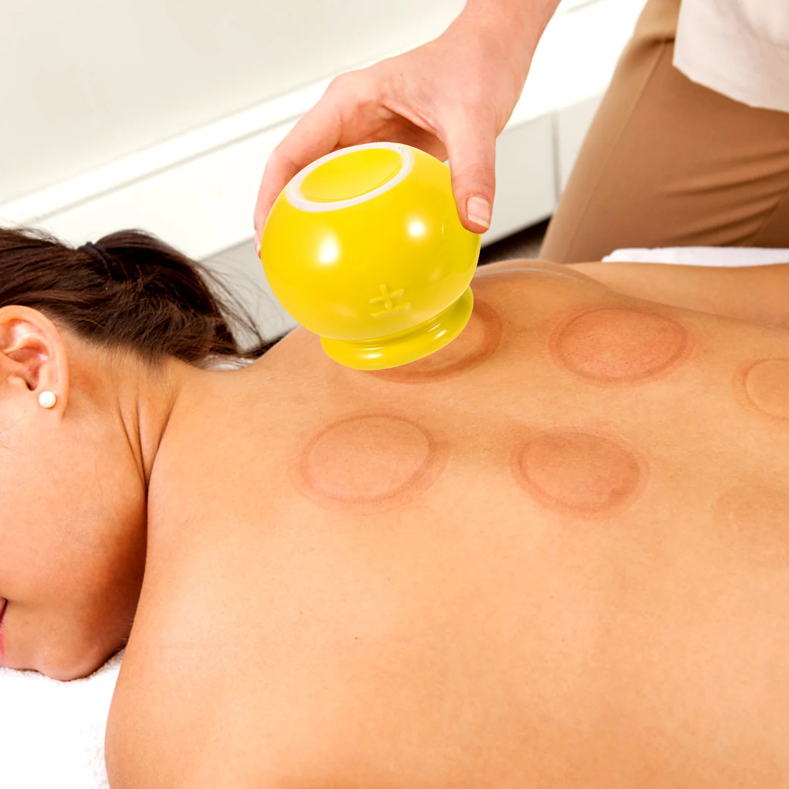 5 Stücke Keramik Schröpfen Tassen Feuer Therapie Verdickte Saugnäpfe für Körper Muskel Entspannung Vakuum Massage Schröpfen Werkzeug