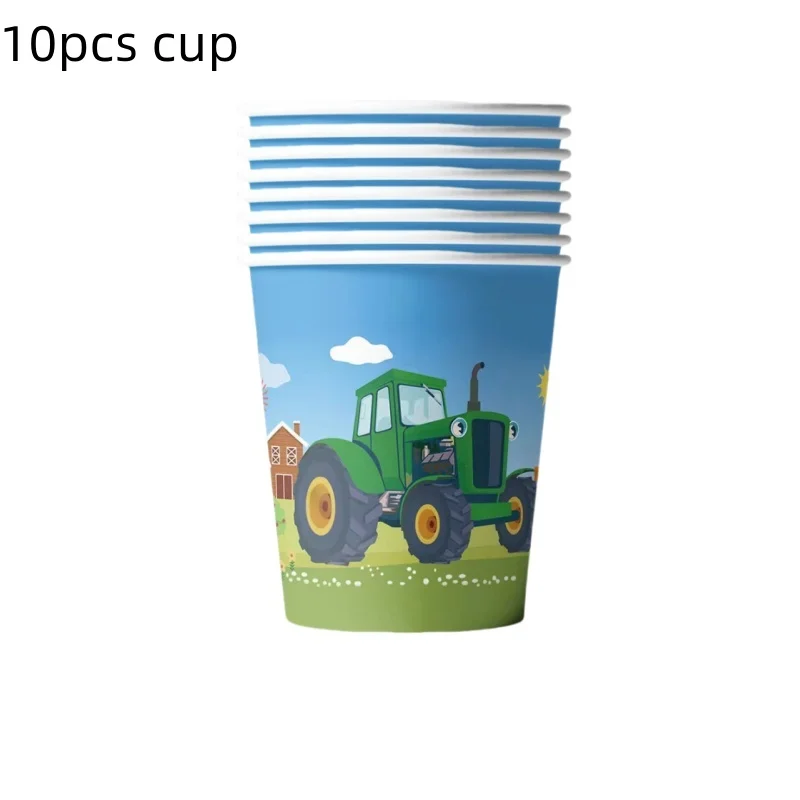 Grüne Traktor-Tischdecke, Geburtstagsdekoration, Einweg-Tischdecke, Auto-Tischdecke für Kinder und Jungen, Geschenk, Partyzubehör – Detail 3