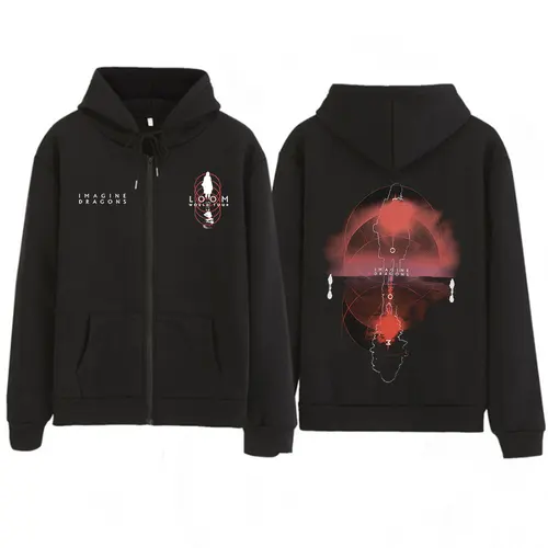 Imagen 2 del producto Imagine Dragons Band Loom World Tour 2025 sudaderas con cremallera hombres mujeres ropa jerseys moda Hip Hop Zip Up sudadera chaquetas