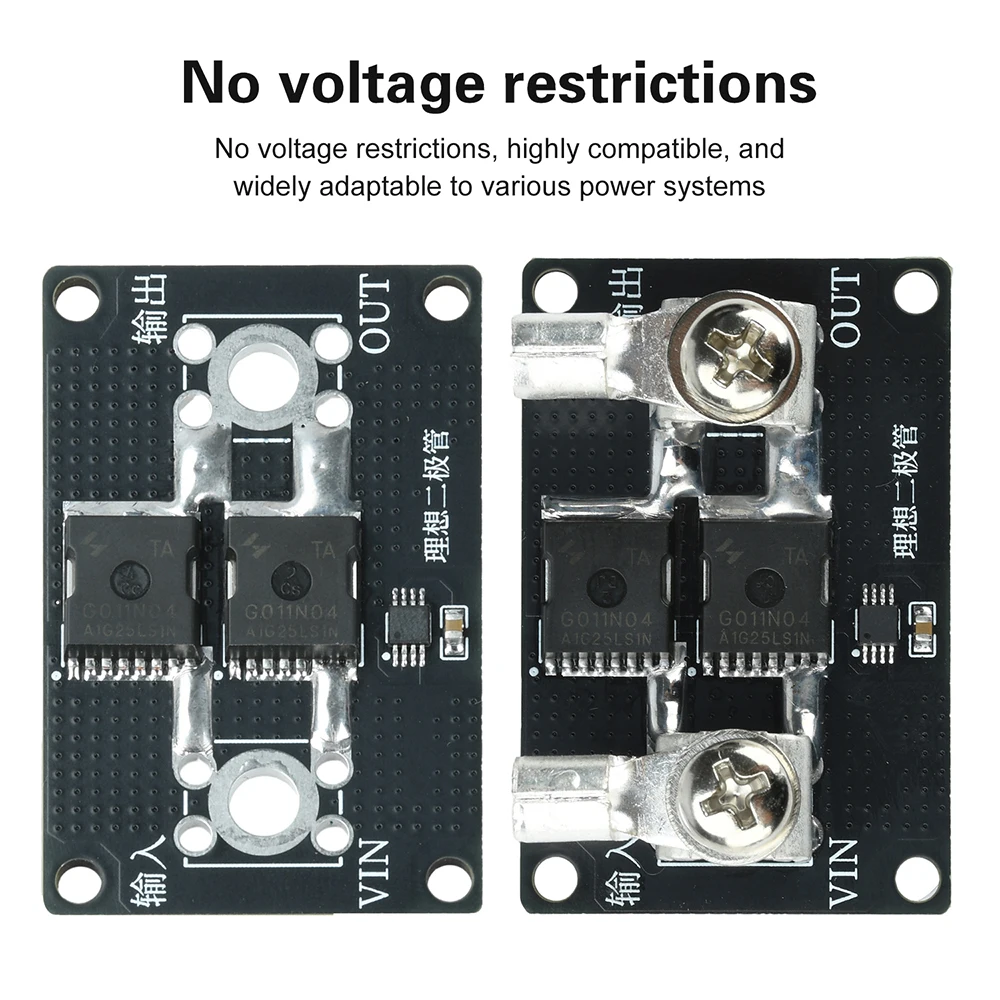 40A/65A/100A Unlimited Voltage Ideal Diode Module High Current Anti-Reverse Flow for Solar Charging & Battery Backup Systems image 4