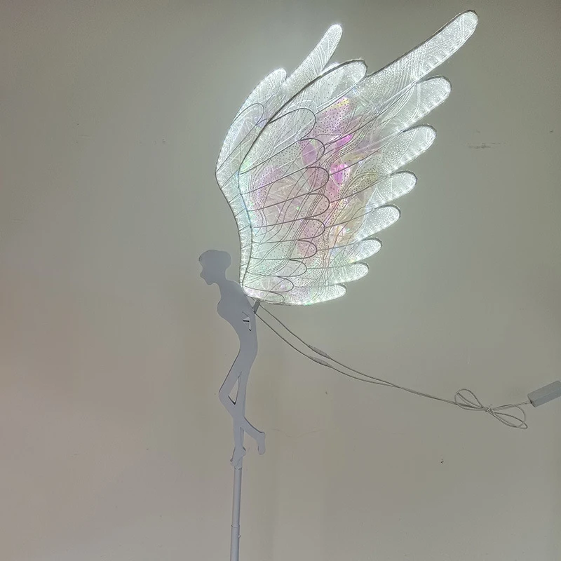 LearIN-Lanterne de Mariage Moderne en Forme de Petit Ange, Accessoires de Rue, Éclairage de Scène LED, Décoration de Fond de Festival