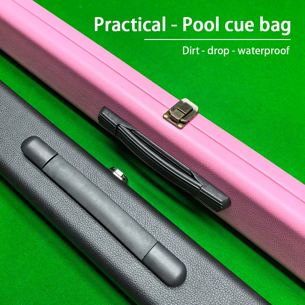 

Чехол для бильярдного кия 1/2, черный кожаный чехол для бильярдного кия, 2 отверстия, высококачественная коробка для бильярдного кия