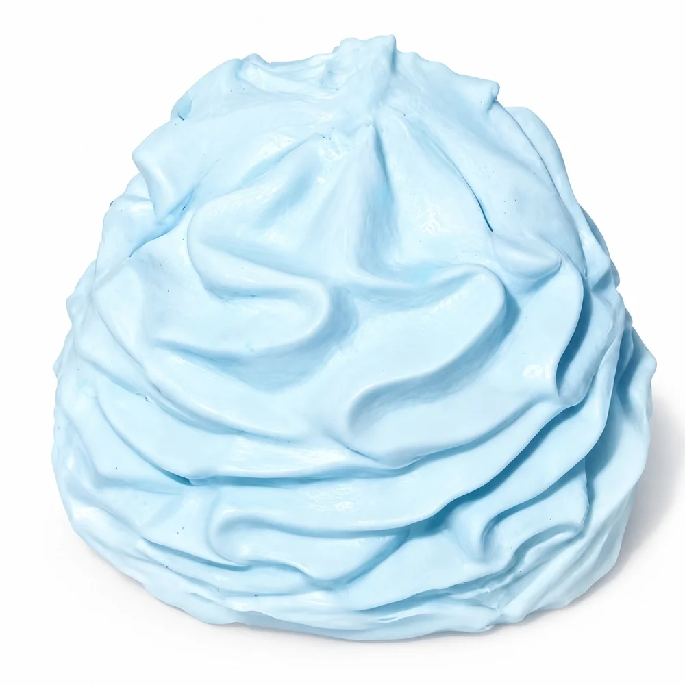 Whipped Cream Squishy Toy Soft TPR Swirl Squeeze Fidget in Blue or Pink Cute Textured Desk Companion Gift for Teens and Adults
