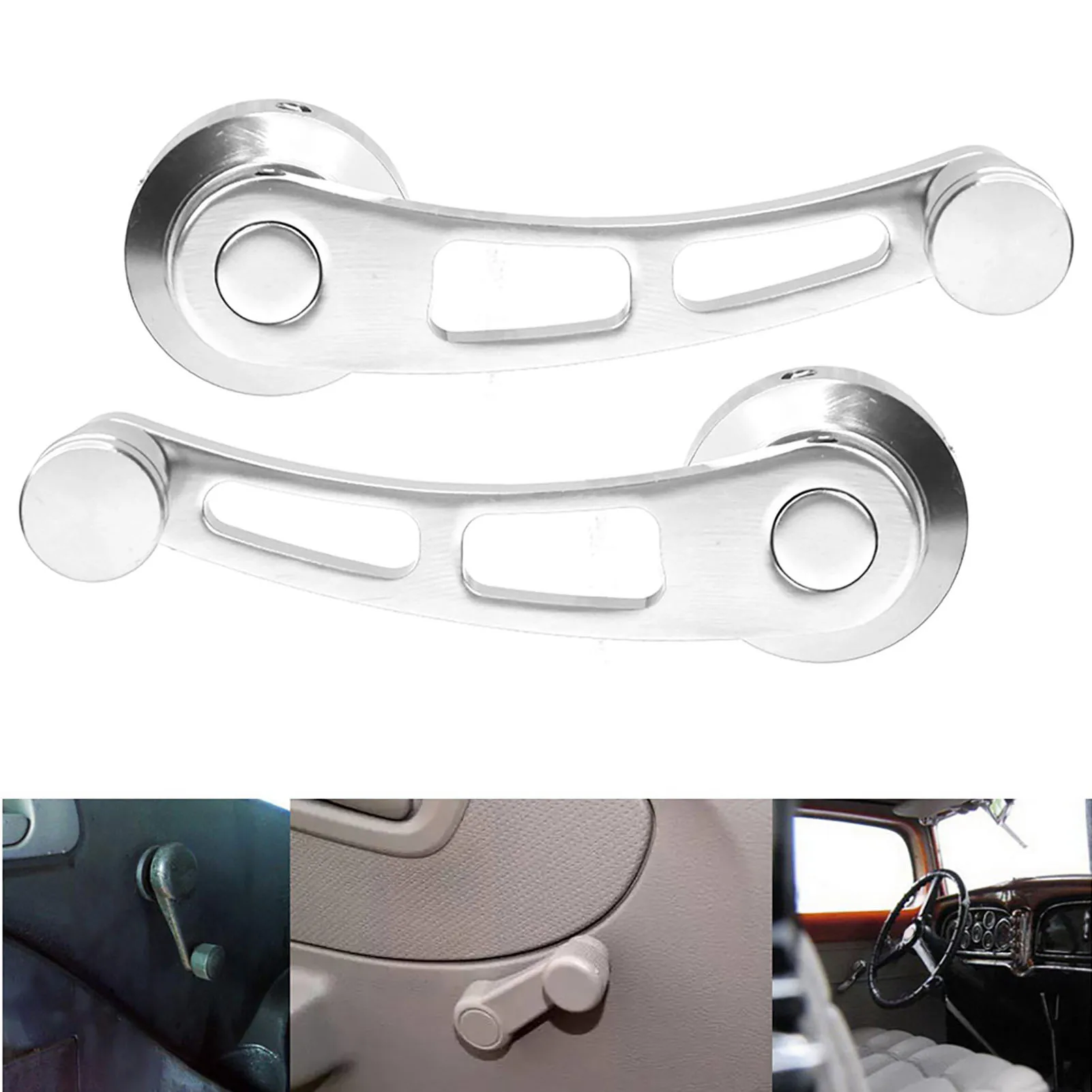 2pcs Car Interior Manual Door Window Winder Riser Handle Crank Replacement Truck Auto Accessories for Chevrolet Classic Car