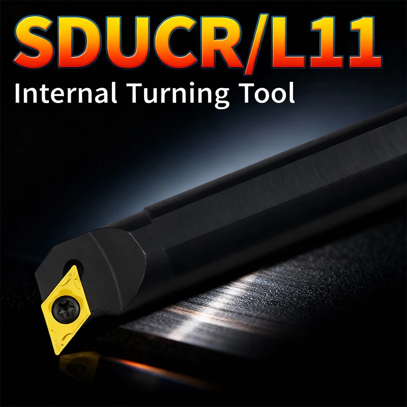 1 pc S16Q-SDUCR/L11/S20R-SDUCR11/S25S-SDUCR11/S32T-SDUCR11 internal tool holder DCMT11T304 insert Combination Stainless Steel