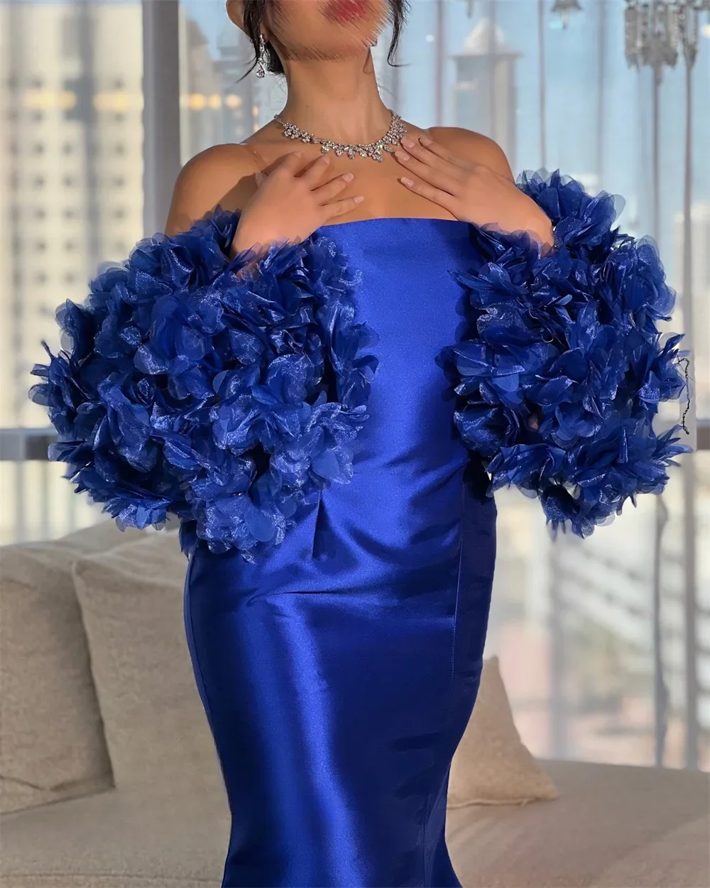 Customized Evening Gown Prom Dearin Spaghetti Strap Mermaid Floor Length Skirts Hugging Applique Bespoke Occasion Dresses Formal