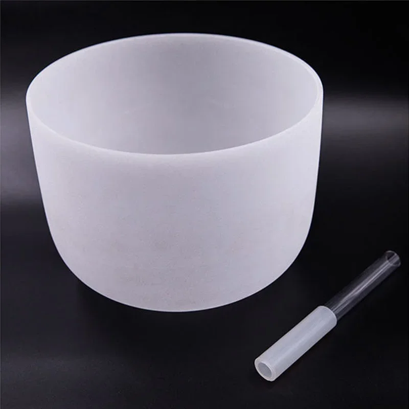 STAR LINKUP  13 inch Large Crystal Singing Bowl 432hz/440hz Frosted Quartz Chakra Sound Balls for Meditation Yoga Sound Healing