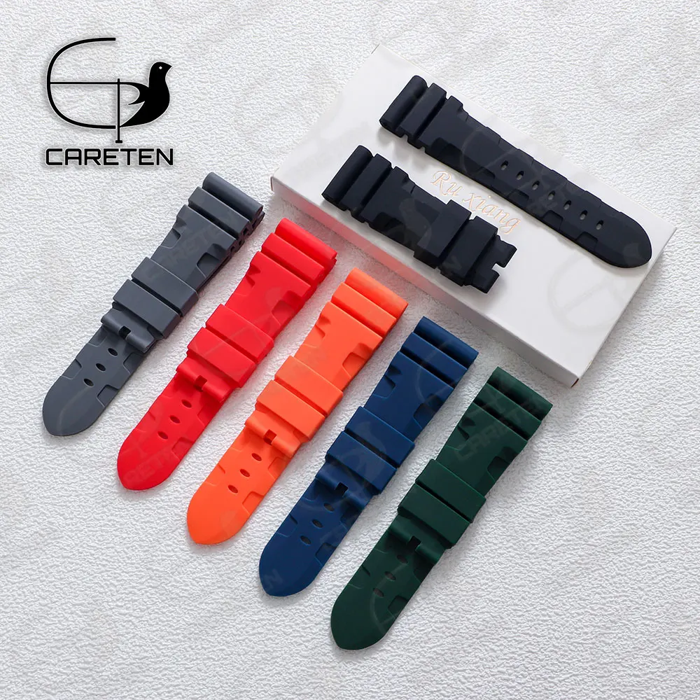 

Watch Band For Panerai SUBMERSIBLE PAM 441 359 Rubber watchband 22mm 24mm 26mm Silicone Watch Strap Watch Accessories Bracelet