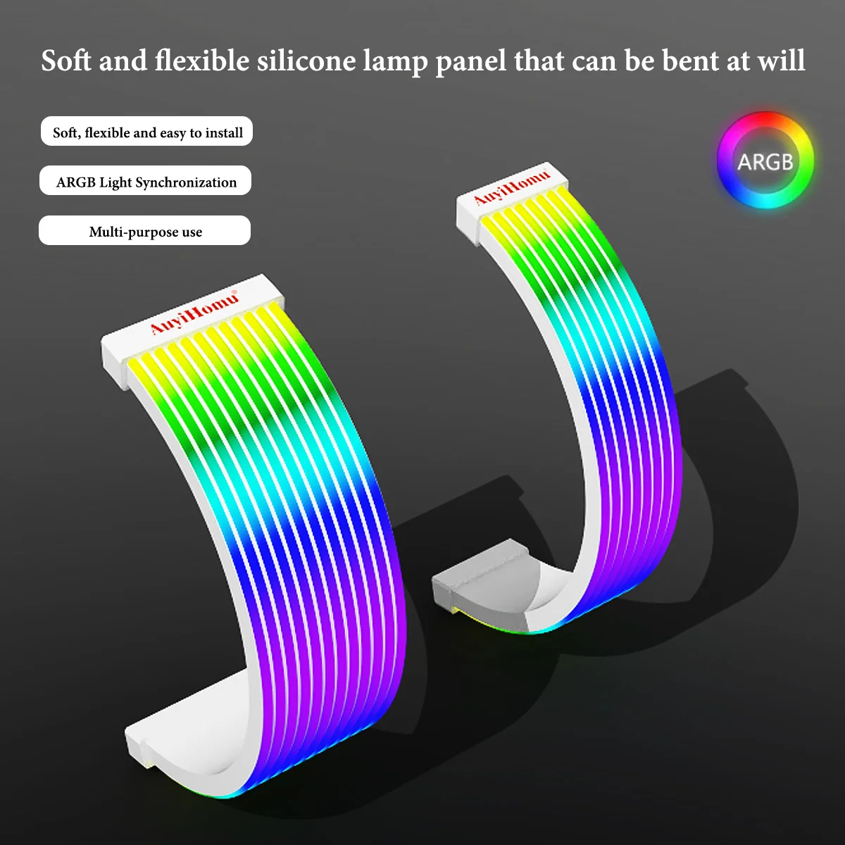 

Motherboard graphics card power extension cable, supports LED lighting strips, computer case neon wire, 8/24-pin light board, su