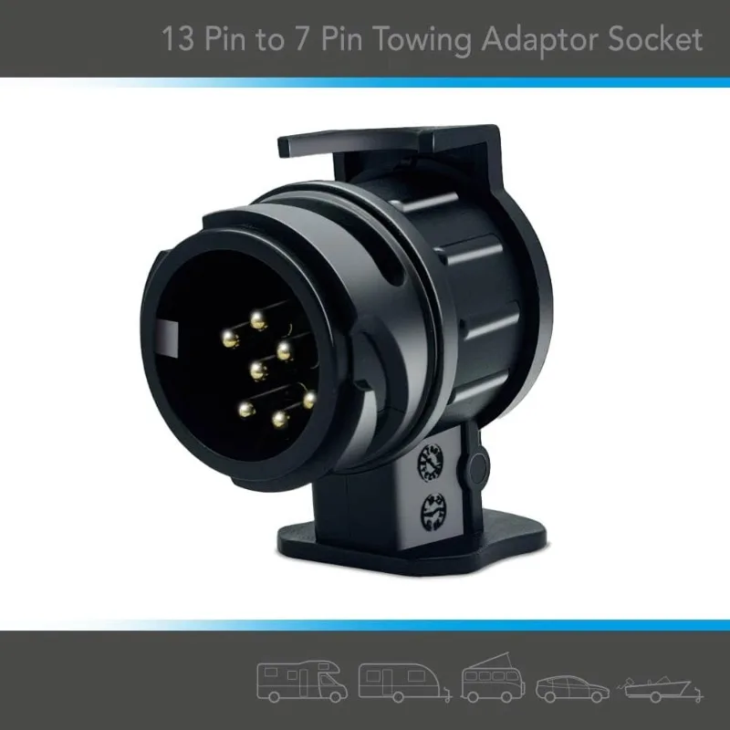 13 To 7 Pin 12V Safe Link Towing Accessory Trailer Connector Towbar Plug Socket Universal Vehicle Replacement Parts Outdoor Gear