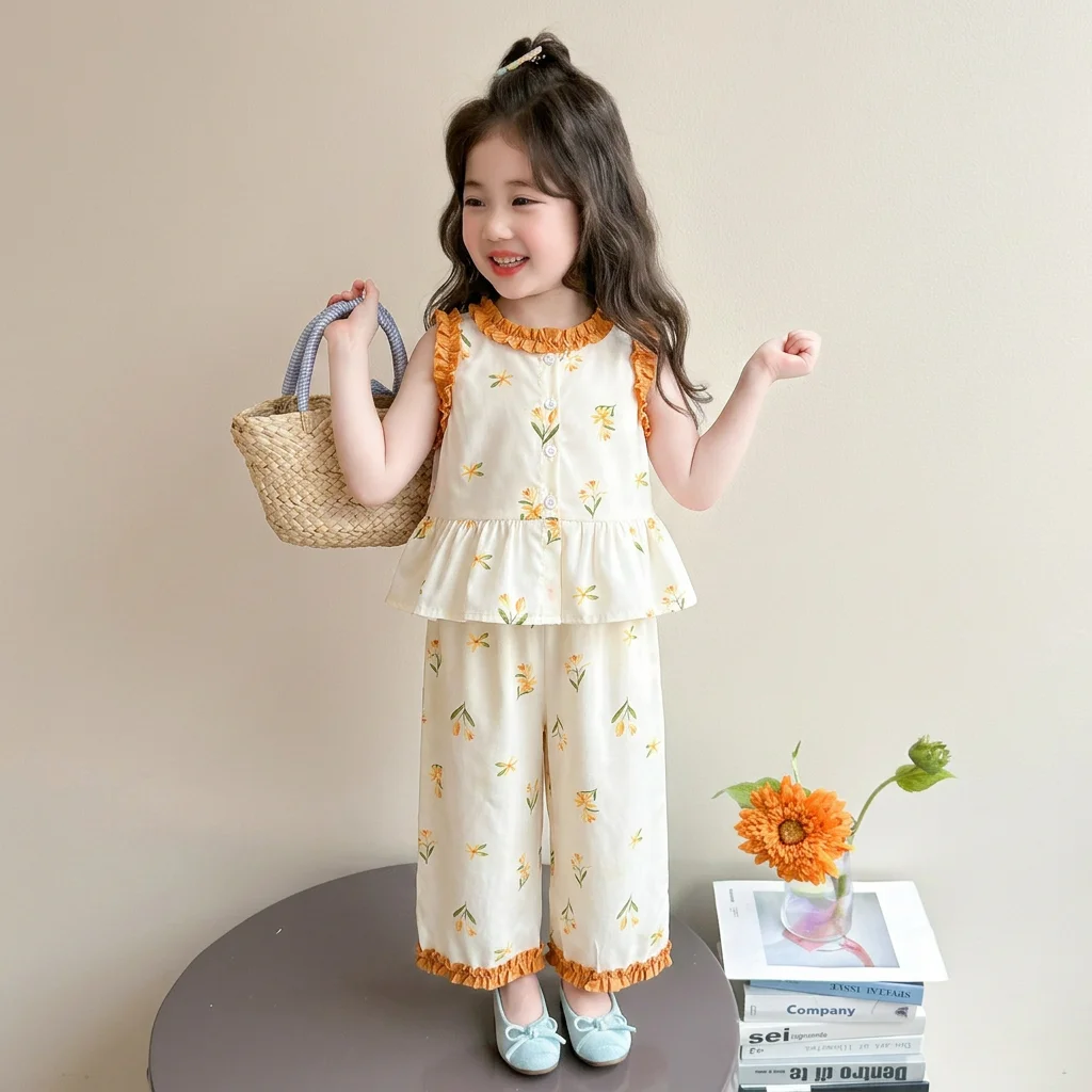 conjunto-casual-coreano-fofo-com-renda-para-meninas-e-adolescentes-colete-sem-mangas-de-botoes-e-calca-pantalona-estampada