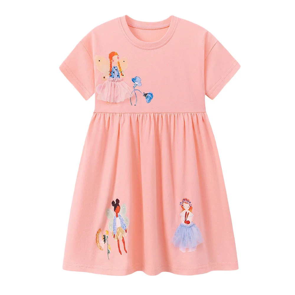 Sommer-Kurzarmkleider für Mädchen, Baby-Mädchen Party-Geburtstagskleidung, Modische Kinderbekleidung, Kinderkleider