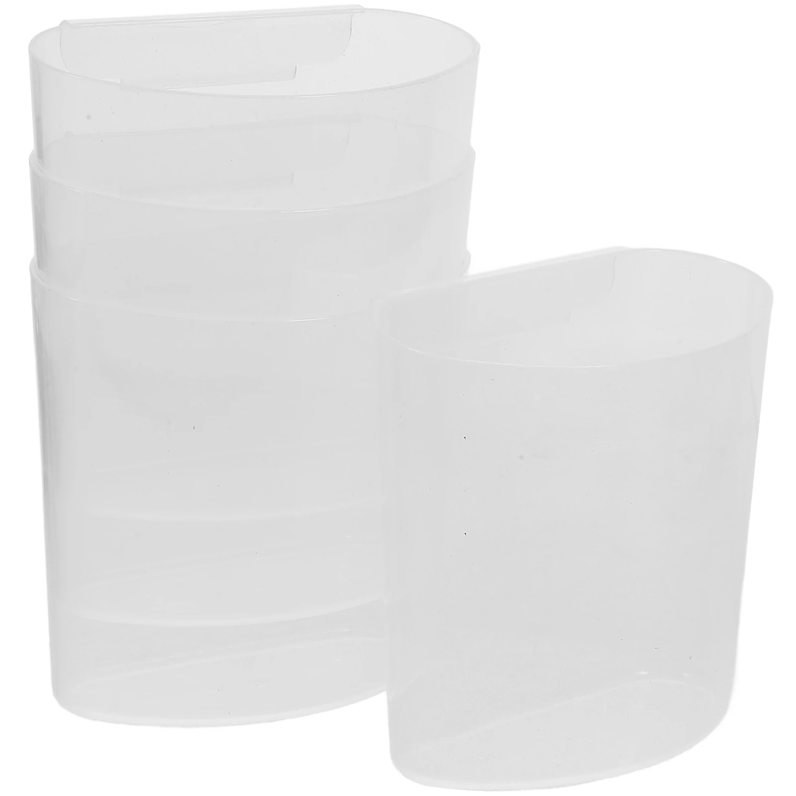 

4pcs Transparent Hanging Bucket Storage Baskets Rolling Cart Accessories Small Waste Basket Tidying Home Beauty Salon Organizing
