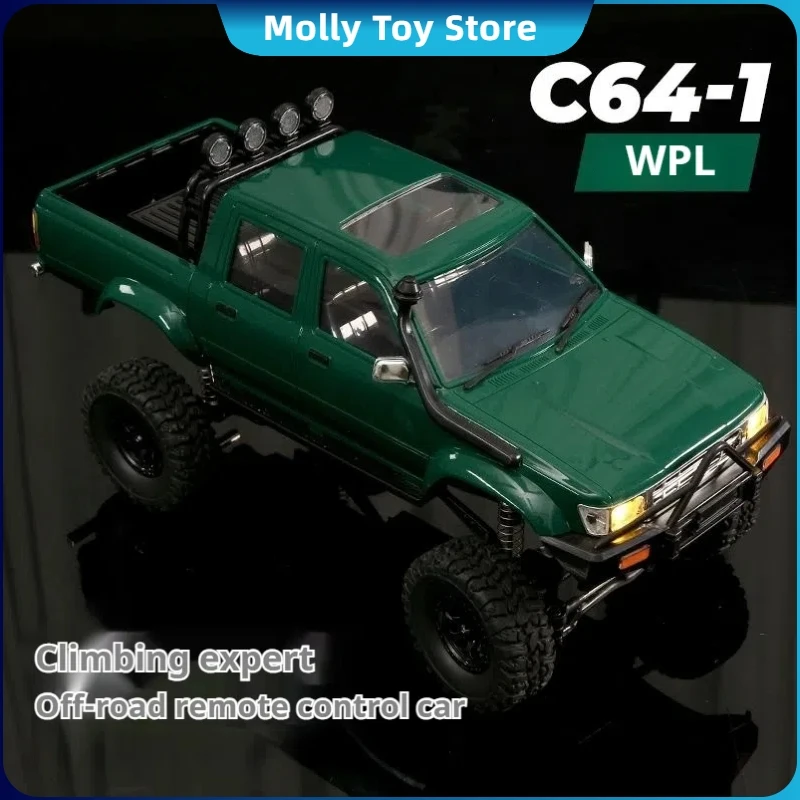 NEW green Wpl C64-1 1/16 rc 4x4 Off-Road Vehicle All-terrain climbing truck pickup Remote control simulation model For Kids Gift