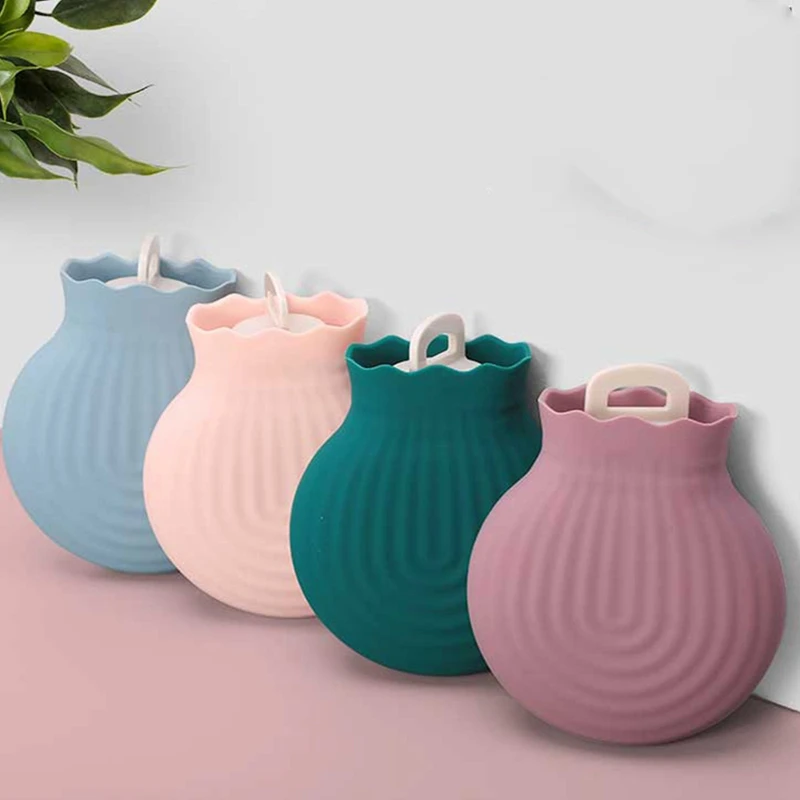 Bottiglia di acqua calda portatile in silicone addensato in inverno Scaldamani per studenti a prova di esplosione con riscaldamento a microonde