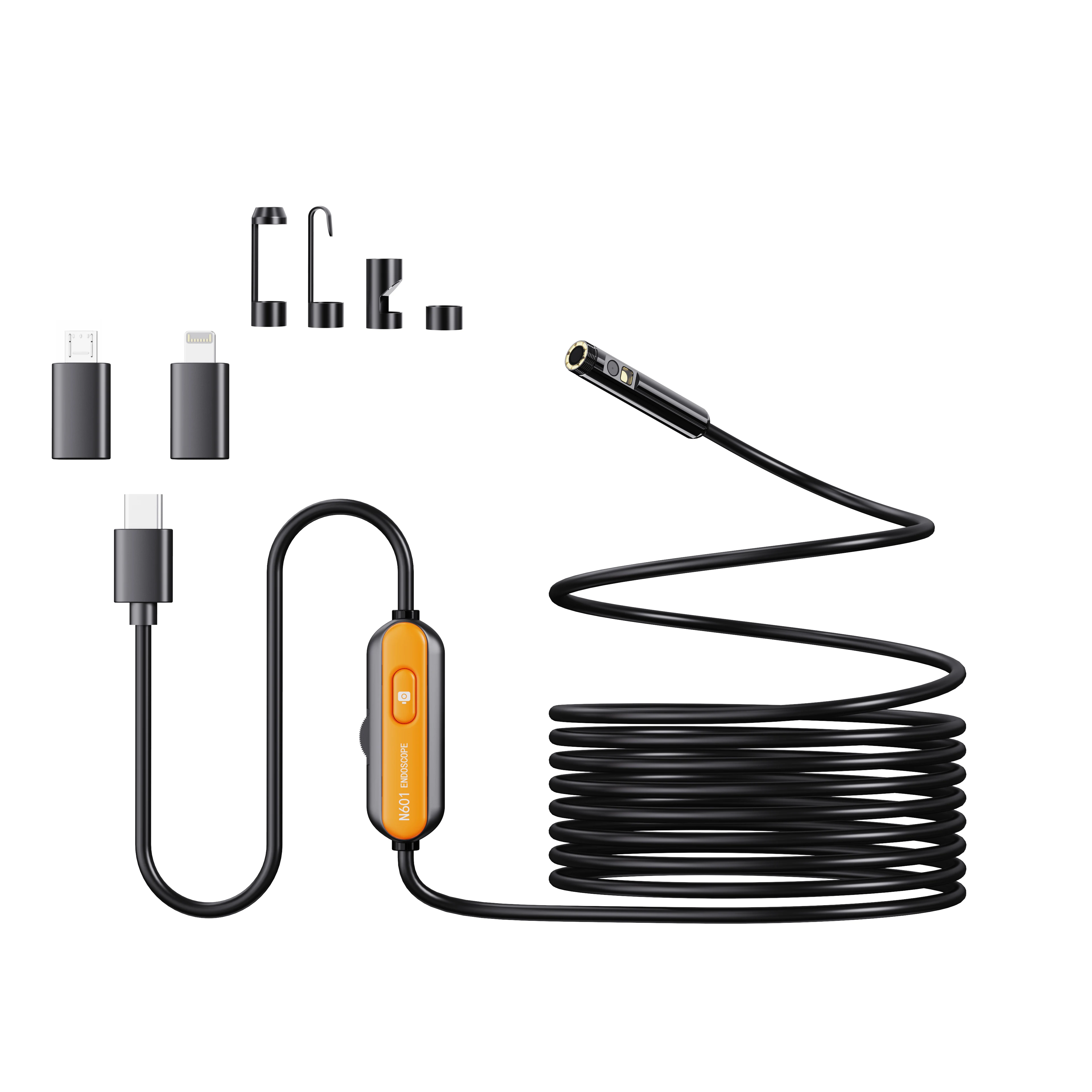 Industrial Endoscope, High-definition Inspection Mirror, 210 ° Bidirectional Camera, Portable Video Snake Camera, Suitable For Automotive Maintenance, Air Conditioning Pipes, Sewer Drainage, And Industrial Equipment Inspection
