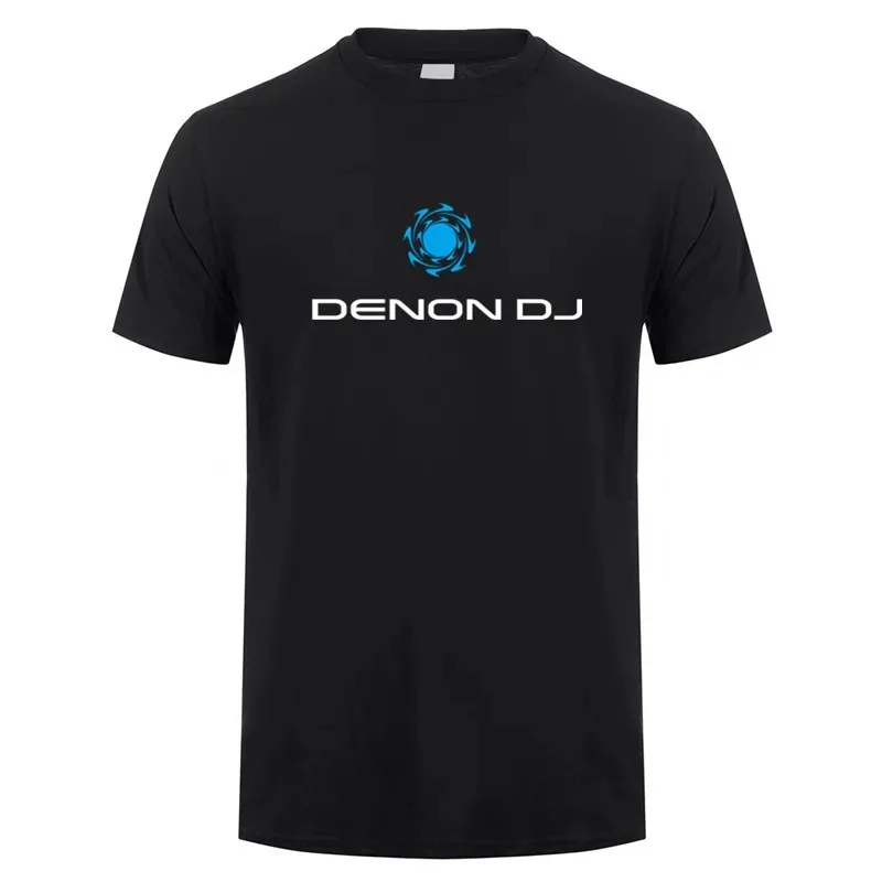 Denon-Camiseta de algodón para hombre, camisa de manga corta con cuello redondo, Media, LH-303 Dj