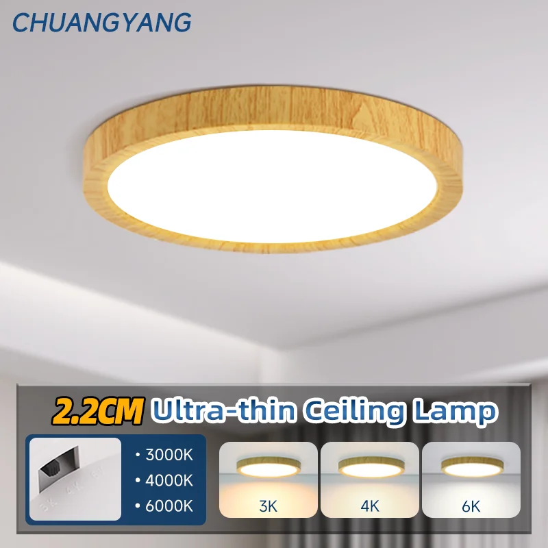 Chuangyang رقيقة جدا جولة Led مصباح السقف تركيبة إضاءة المنزل سطح Led ضوء السقف الحديثة المطبخ الحمام غرفة المعيشة
