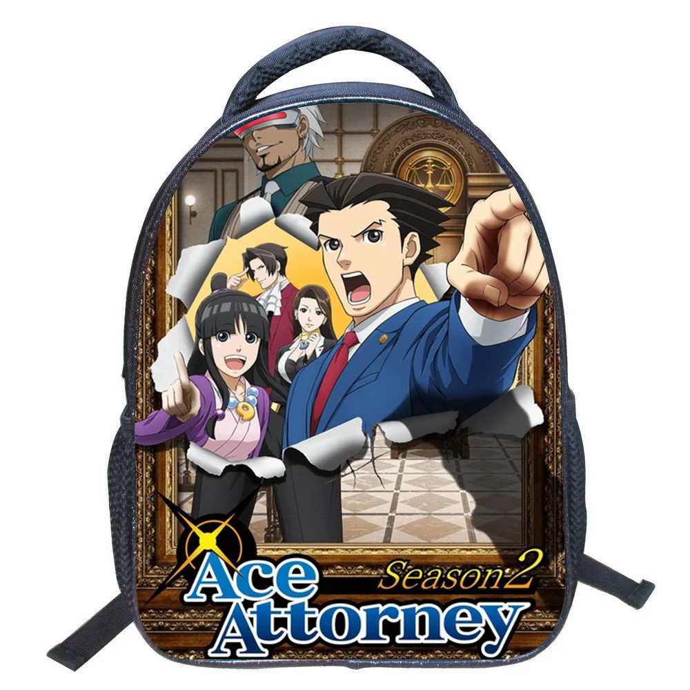 Ace Attorney Backpack Games School Bags Neutral Child Backpacks Children's School magic Bag mans