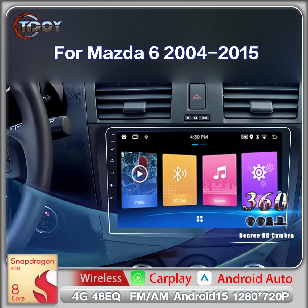 

Car Radio Multimedia Automotive 8Core For Mazda 6 2007-2012 Car Stereo 2Din Android Carplay Android Auto Wireless Video Car