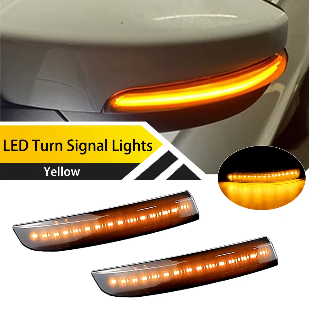 2PCS Sequential Mirror Turn Signal For Ford Kuga/Escape/EcoSport/C-Max/S-Max/Focus 3 MK3 LED Left/Right Side Mirror Signal Light