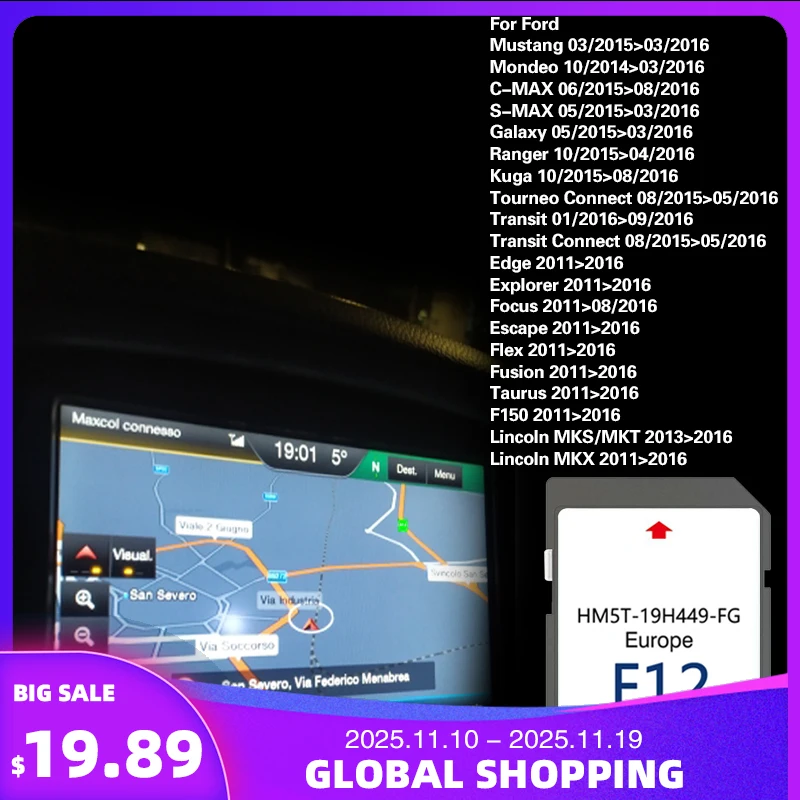 

Новейшая навигационная SD-карта F11 SYNC2 спутниковая навигация карта UK EUROPE для Ford 2022 обновленная модель