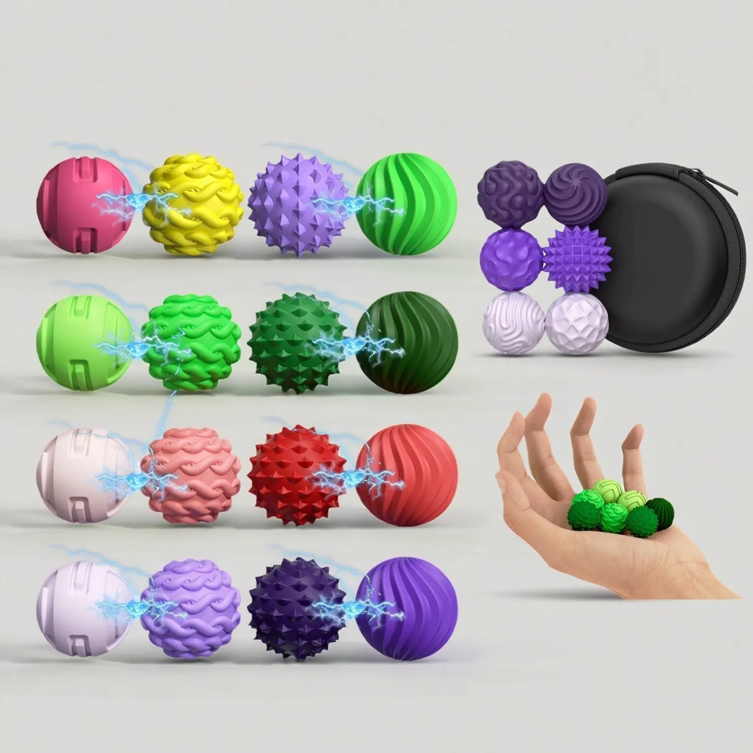 Upgraded Second Generation Silicone Magnetic Balls Fidget Toy Worry Autism Calming Kid Adults Stress Relief Sensory Creative Fun