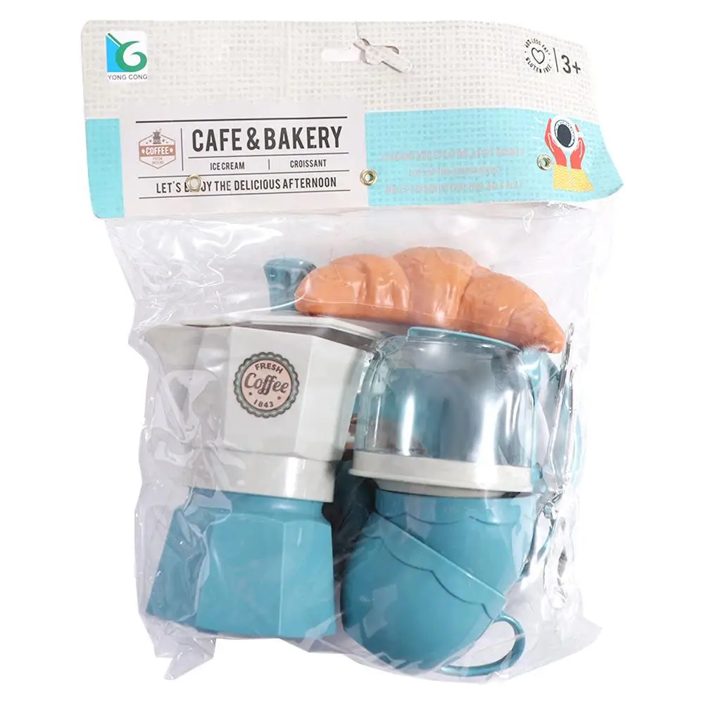 Coffee Machine Simulation Coffee Set Kettle Snack Minature Food Play House Toy Kitchen Toy Pretend Play Afternoon Tea Toy