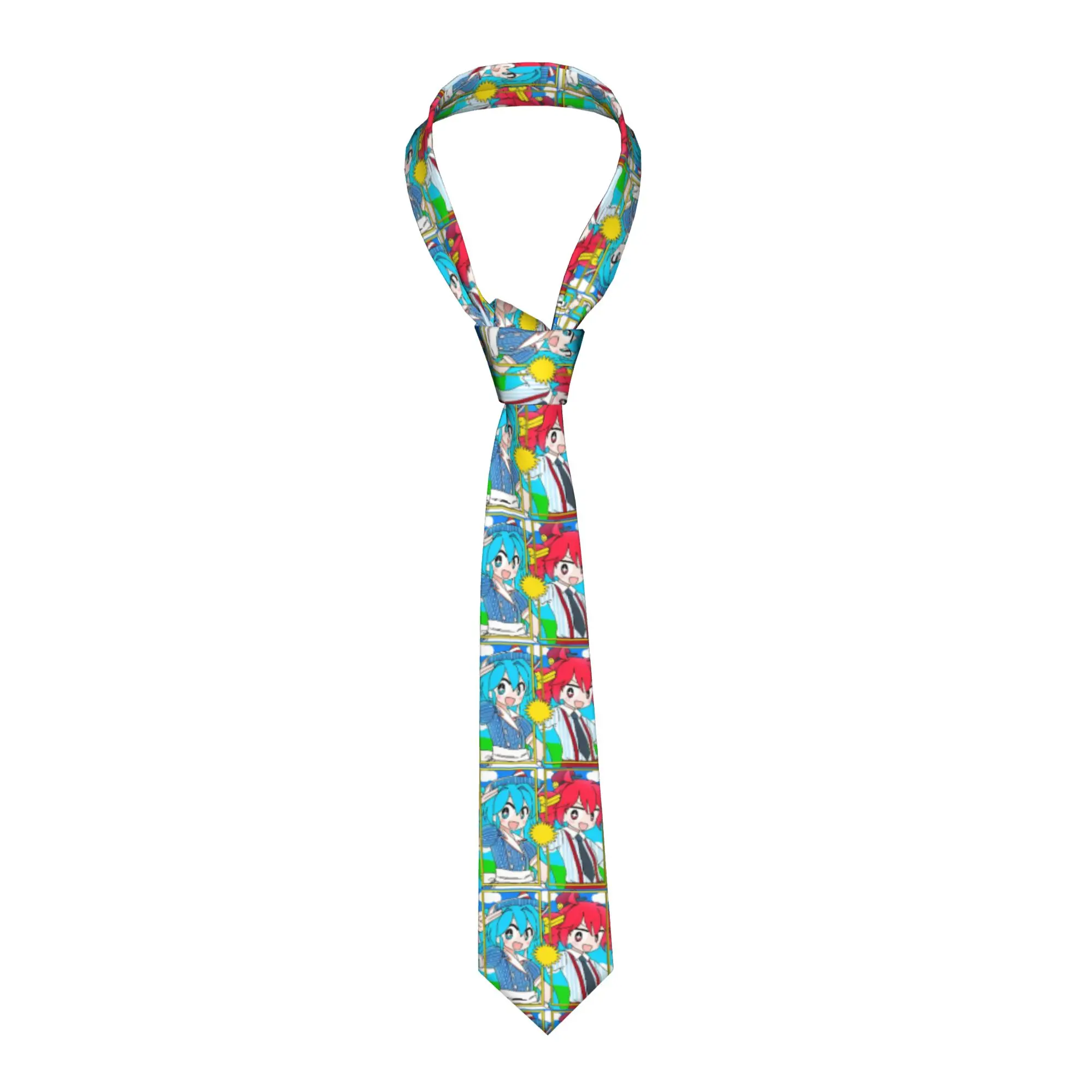 Cravate Homme Fine 8 cm Mesmerizer Teto Miku – Accessoire de Costume pour Mariage et Affaires, Idéale pour Chanteurs Virtuels